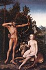Lucas Cranach The Elder Canvas Paintings - Apollo and Diana